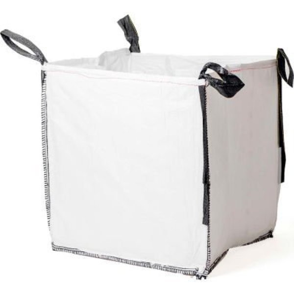 Shop Tough Commercial FIBC Bulk Bags - Duffel Top, Flat Bottom 2205 Lbs Corrugated Wall/PP, 35x35x40 -Pack Of 1 GL353540HDW-1